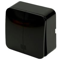 Выключатель двухклавишный Stekker София с подсветкой черный MSW10-21-02 49294