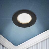 Светильник встраиваемый алюминиевый ЭРА KL107 BK/GD под лампу MR16 GU5.3 черный/золото Б0061097