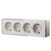 Розетка четверная с заземлением и шторками Gallant Werkel a071253