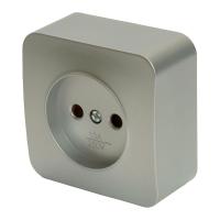 Розетка 2P Stekker София серебро MST10-11-03 49325