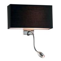 Настенный светильник Ideal Lux Hotel AP2 Nero 035956 Настенный светильник Ideal Lux Hotel AP2 Nero 035956