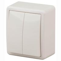 Выключатель двухклавишный ЭРА Эксперт 10AX 250V 11-1204-02 Б0020664