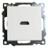 Розетка HDMI 2.1, Type A  (механизм), STEKKER GLS00-7118-01, серия Катрин, белый 50058