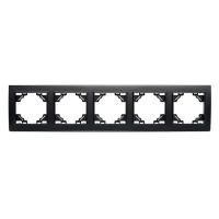 Рамка 5-постовая Stekker Эрна черный PFR00-9005-03 39622