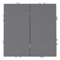 Выключатель 2-клавишный самовозвратный (механизм), Stekker, 250В, 10А Эмили, RSW10-5113-10, платиново-серый, soft touch 50329