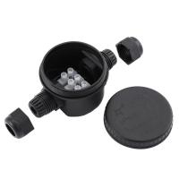 LD544 Коробка распределит. водонепрониц круглая 2 вых. с 3-конт.коннектором, 450V,106х64х46