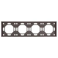 Рамка Stekker, PFR00-5004-09 4-местная Эмили, антрацит, soft touch 49939