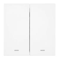 Выключатель 2-клавишный c индикатором (механизм), Stekker, 250В, 10А Мия, RSW10-3102-01, белая магнолия 50432