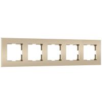Рамка на 5 постов Slab шампань софт W0052911 a071629