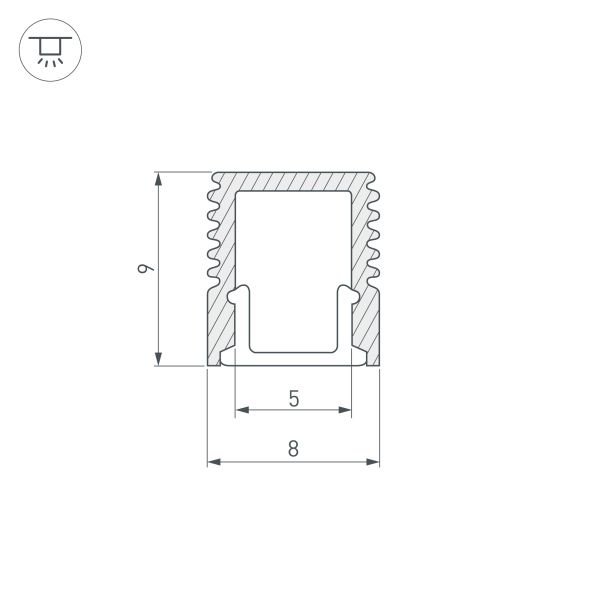 Профиль Arlight SL-Mini-8-3000 Anod 036031