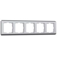 Рамка на 5 постов Werkel Stream серебряный W0052106 4690389172755