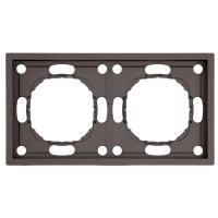 Рамка Stekker, PFR00-5002-09 2-местная Эмили, антрацит, soft touch 49937