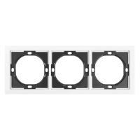 Рамка 3-местная, Stekker Мия, PFR00-3003-01, белая магнолия 50458