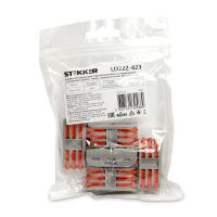 Клемма монтажная д/ подкл. фазн. проводников Stekker, LD222-423, 3 контактные группы, 1ввод,1вывод на полюс (DIY упак 5 шт) 39487