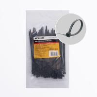 Хомут нейлоновый Stekker NYCT25-100 2,5x100 мм, d пучка max 22 мм, нагрузка 8 кг, черный 32772
