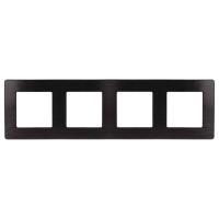 Рамка 4-постовая ЭРА 12 сатин черный 12-5104-06 Б0052534