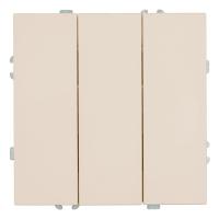 Выключатель 3-клавишный (механизм), Stekker, 250В, 10А Эмили, RSW10-5108-08, кашемир, soft touch 49896