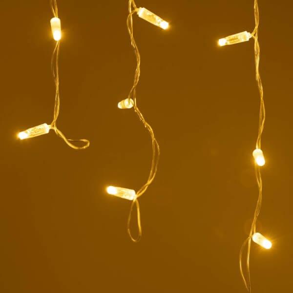 Уличная светодиодная гирлянда Ardecoled бахрома ARD-Edge-Classic-2400x600-Clear-88LED-Milk-Flash Warm/Warm 034120