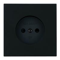 Розетка 1-местная с защитной шторкой (механизм), Stekker, б/з, 250В, 16А Мия, RST16-3109-05, черный бархат 50453