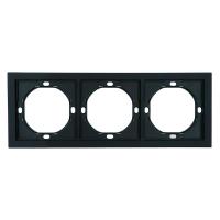 Рамка 3-местная, Stekker Мия, PFR00-3003-05, черный бархат 50463