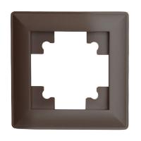 Рамка 1-постовая Stekker Катрин шоколад PFR00-7001-04 39817