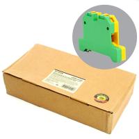 Зажим наборный изолированный (винтовой) 10,0 мм2 (JXB 10), желтый,зеленый LD551-4-100 ЗНИ 49489