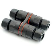 Соединитель-коннектор Stekker LD542 3-контактный на 4 выхода с СМК221 пружинным контактом IP68 черный 49195