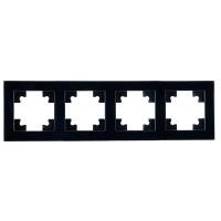 Рамка 4-постовая Stekker Катрин черный GFR00-7004-05 39521