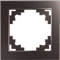 Рамка 1-постовая Stekker Катрин шоколад GFR00-7001-04 39535