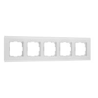 Рамка Werkel Senso на 5 постов белый стекло soft-touch W0053101 4690389214271