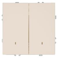 Выключатель 2-клавишный c индикатором (механизм), Stekker, 250В, 10А Эмили, RSW10-5102-08, кашемир, soft touch 49890