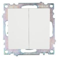 Выключатель двухклавишный Stekker Катрин белый GLS10-7104-01 39300