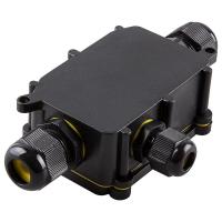 Коробка распределительная Stekker LD523 водонепроницаемая на 3 выхода, 450V, 140х78х36, черный 49121