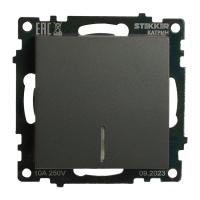 Выключатель одноклавишный Stekker Катрин с подсветкой графит GLS10-7101-06 49408