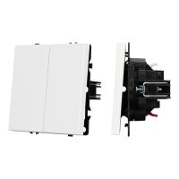 Механизм звонкового выключателя двухклавишный SWT-NOBE-MKR2-SFPL-WH (230V, 10A) Arlight 061741