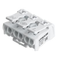 Клемма монтажная STEKKER, LD294-4003, для подключения фазных проводников, 3 контактные группы (3 ввода, 3 вывода на полюс)