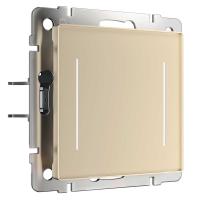 Сенсорный выключатель двухклавишный Werkel с подсветкой шампань W4523011 4690389197970