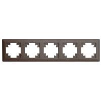 Рамка 5-постовая Stekker Катрин шоколад PFR00-7005-04 39821