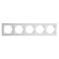 Рамка 5-постовая Stekker Катрин белый матовый GFR00-7005-01М 49598