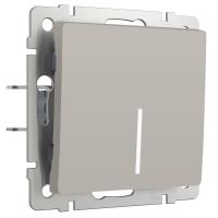Выключатель одноклавишный проходной с подсветкой (дымчатый) W1212104/ a069450