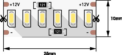 Светодиодная лента SWG 24W/m 240Led/m 3014SMD холодный белый 5M SWG4240-12-24-W-M 009255