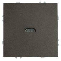 Розетка HDMI 2.0 Type A (механизм), Stekker Эмили, RST00-5118-09, антрацит, soft touch 50168