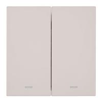 Выключатель 2-клавишный c индикатором (механизм), Stekker, 250В, 10А Мия, RSW10-3102-10, пудровый жемчуг 50476