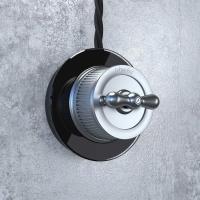 Переключатель Werkel одноклавишный Retro матовый хром WL19-01-03 4690389143397