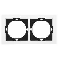 Рамка 2-местная, Stekker, PFR00-3002-01 Мия, белая магнолия 50457