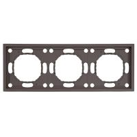 Рамка Stekker, PFR00-5003-09 3-местная Эмили, антрацит, soft touch 49938