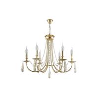 Подвесная люстра Crystal Lux Victoria SP6 Gold/Amber