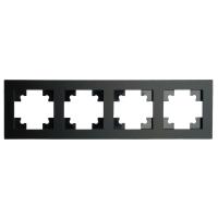 Рамка 4-постовая Stekker Катрин черный матовый GFR00-7004-05М 49603