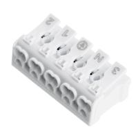 Клемма монтажная STEKKER, LD294-4005, для подключения фазных проводников, 5 контактных групп (3 ввода, 3 вывода на полюс)