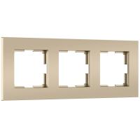 Рамка на 3 поста Slab шампань софт W0032911 a071625